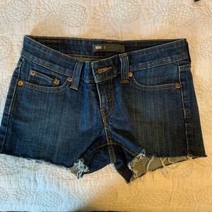 Size 3 Levi cut off jean shorts